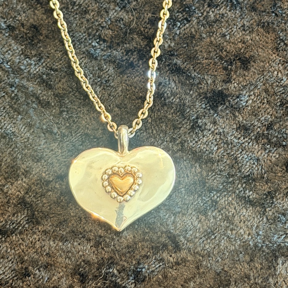 Brighton Two-Tone Heart Pendant Necklace